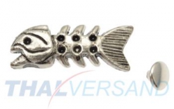 10er Pack Ziernieten Fisch Fishbone #45 Motivnieten Ledernieten