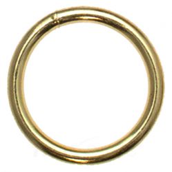 10er Pack Rundringe 25 x 3,5mm Stahl, Gold vermessingt O-Ringe