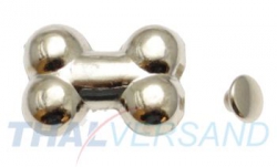 100er Pack Ziernieten Hunde Knochen #71 Motivnieten Ledernieten