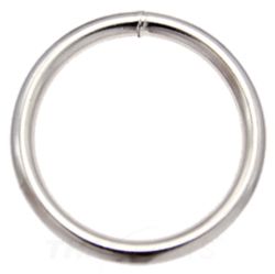 10er Pack Rundringe 40 x 5,0mm Stahl, Silbern vernickelt O-Ringe