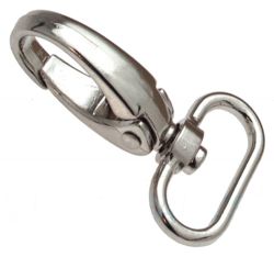 10er Pack Karabinerhaken 20 x 45mm mit drehbarem geradem Wirbel