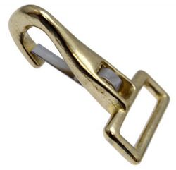 10er Pack Blattfederhaken Messing 20 x 45mm mit fester gerader se