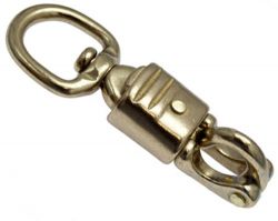 10er Pack Panikhaken Messing 92mm mit Rundwirbel 21mm