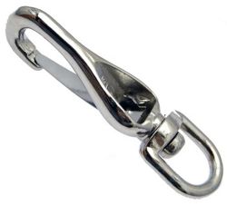 10er Pack Blattfederhaken 10 x 63mm mit drehbarer Rund�se