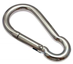 10er Pack Feuerwehr Karabinerhaken 100mm x 10mm Edelstahl rostfr