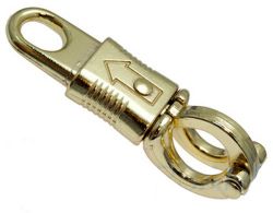 Panikhaken 104mm mit fester Rund�se 12mm vermessingt