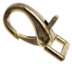 10er Pack Karabinerhaken 27 x 60mm feste �se Zinkdruckguss Gold