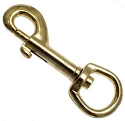 10er Pack Karabinerhaken 20 x 83mm mit rundem Wirbel Gold