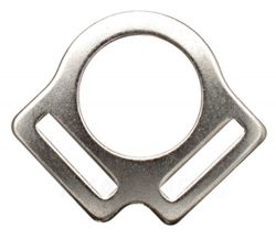 10er Pack Halfterringe 2-fach 25mm Stahl vernickelt Halfterring