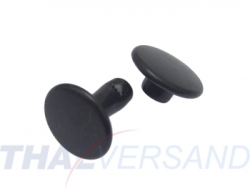 100er Pack Doppel Hohlnieten 11x12mm Unten zu Schwarz verkupfert