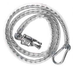 Anbindekette 140cm ummantelt mit Panikhaken und Karabiner
