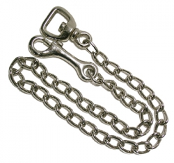 F�hrkette 77cm Hengstkette F�hrleine mit Karabinerhaken