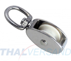 10er Pack Blockseilrolle mit Wirbel 20mm f. Seil 6mm Seilrolle