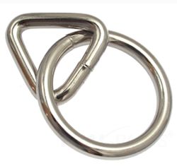 10er Pack Rundring 40mm mit Triangel 25mm Triangelring Silbern