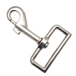 10er Pack Karabinerhaken 40mm x 67mm mit geradem Wirbel