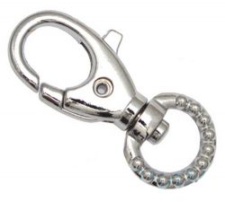 10er Pack Karabinerhaken 11 x 40mm mit verziertem Rundwirbel