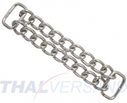 10er Pack Doppelkinnkette 20mm x 115mm vernickelt Doppel Kinnket