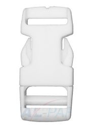 50er Pack Steckschnallen / Steckschlie�er 20mm Weiss Acetal