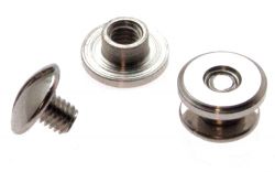 10er Pack Buchschrauben Chicagoschrauben 2mm Kopf 7mm Silbern