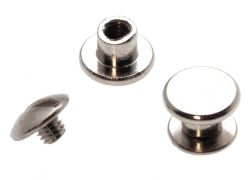 10er Pack Buchschrauben Chicagoschrauben 3,5mm Kopf 7mm Silbern
