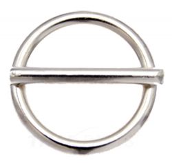 50er Pack Rundringe mit Steg 16mm Stahl, vernickelt