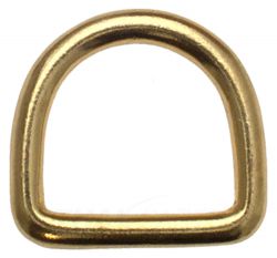 10er Pack D-Ringe 22mm x 18 x 4,0mm Messing Rein