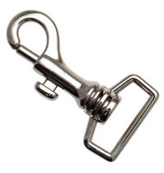 10er Pack Karabinerhaken 25mm x 63mm mit geradem Wirbel