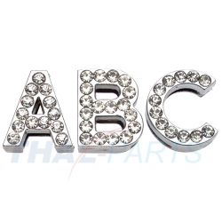 10er Pack Strassbuchstabe - J - zum Aufschieben - 21mm - Strass