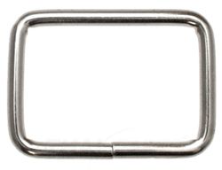 10er Pack Vierkantringe 20mm x 15 x 3,0mm Stahl, vern. Schlaufe Hoch