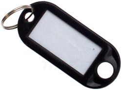 1.000er Pack Schl�sselschilder Schwarz Schl�sselanh�nger