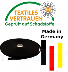 50m Gurtband 15mm Breit ca. 1,6mm stark / Schwarz Polypropylen