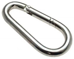 50er Pack Feuerwehr Karabinerhaken 120 x 11mm Form B  DIN 5299