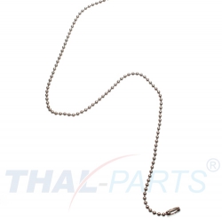 100er Pack Kugelketten 1,5mm x 102mm Silbern mit Verschluss