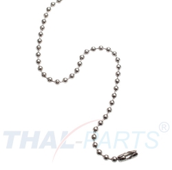 100er Pack Kugelketten 3,2mm x 150mm Silbern mit Verschluss