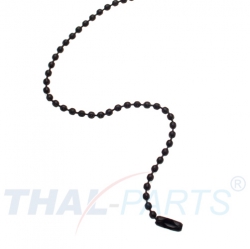 100er Pack Kugelketten 2,4mm x 150mm Schwarz mit Verschluss