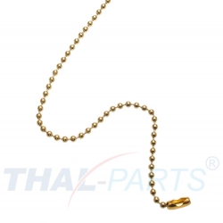 100er Pack Kugelketten 2,4mm x 200mm Gold mit Verschluss