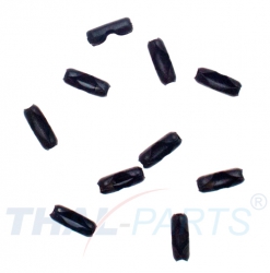 100er Pack Einpressverschlsse fr 2,4mm Kugelketten Schwarz