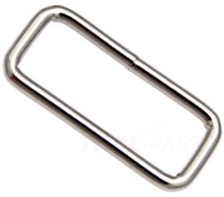 10er Pack Schlaufen 50mm x 26 x 6,5mm Rund Stahl, vernickelt Stark