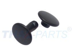 100er Pack Doppel Hohlnieten 13x12mm Unten zu Schwarz verkupfert