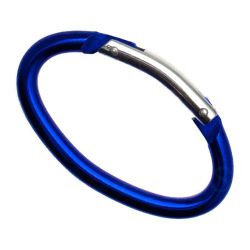 10er Pack Aluminium Karabinerhaken Oval 75 x 7mm Blau eloxiert