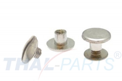 10er Pack Buchschrauben Chicagoschrauben 6mm Kopf 8mm Silbern