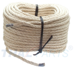 50m Sisalseil Trosse 4-litzig gedreht 8mm Kratzbaum Sisal Tau Seil
