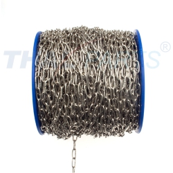 50m Uhrkette 1,1mm x 8,0mm x 4,5mm #U110 vernickelt Silbern Zierkette