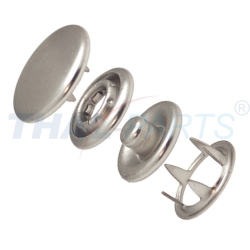 50er Pack Druckkn�pfe 15mm Messing vernickelt rostfrei Druckknopf