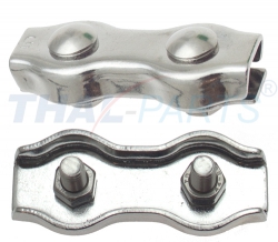 Duplex Drahtseilklemme 3mm Edelstahl Rostfrei Niro V4A Duplexklemme