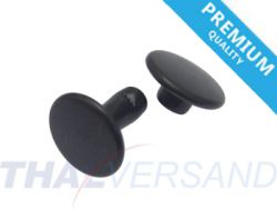 1000er Pack Doppel Hohlnieten Premium 11x12mm Unten zu Schwarz
