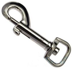 10er Pack Karabinerhaken 16 x 75mm mit halbrundem Wirbel