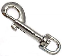 10er Pack Karabinerhaken 9 x 77mm mit rundem Wirbel