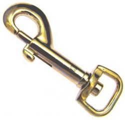 10er Pack Karabinerhaken 16 x 75mm vermessingt Halbrund