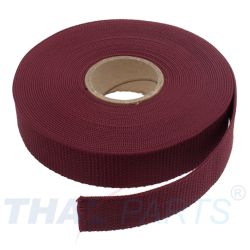 10m Gurtband 30mm Breit ca. 1,6mm stark / bordeauxrot Polypropylen